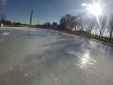 Patin à glace.. sur le lac gelé du mémorial de Washington !