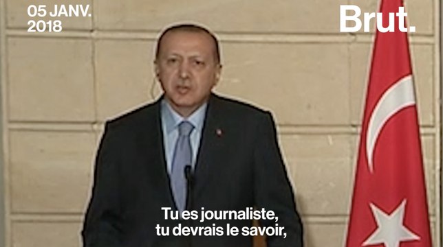 La réponse sèche du président turc Erdogan à un journaliste français
