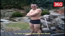 VIDEO/ U hodh në pishinë e ngrirë nga akulli, shikoni reagimin e djalit (360video)