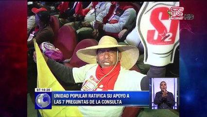 Unidad Popular ratifica su apoyo a las siete preguntas de la consulta