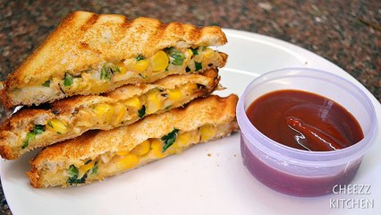 Grilled Chilli Cheese Corn Sandwich | Samayal Manthiram