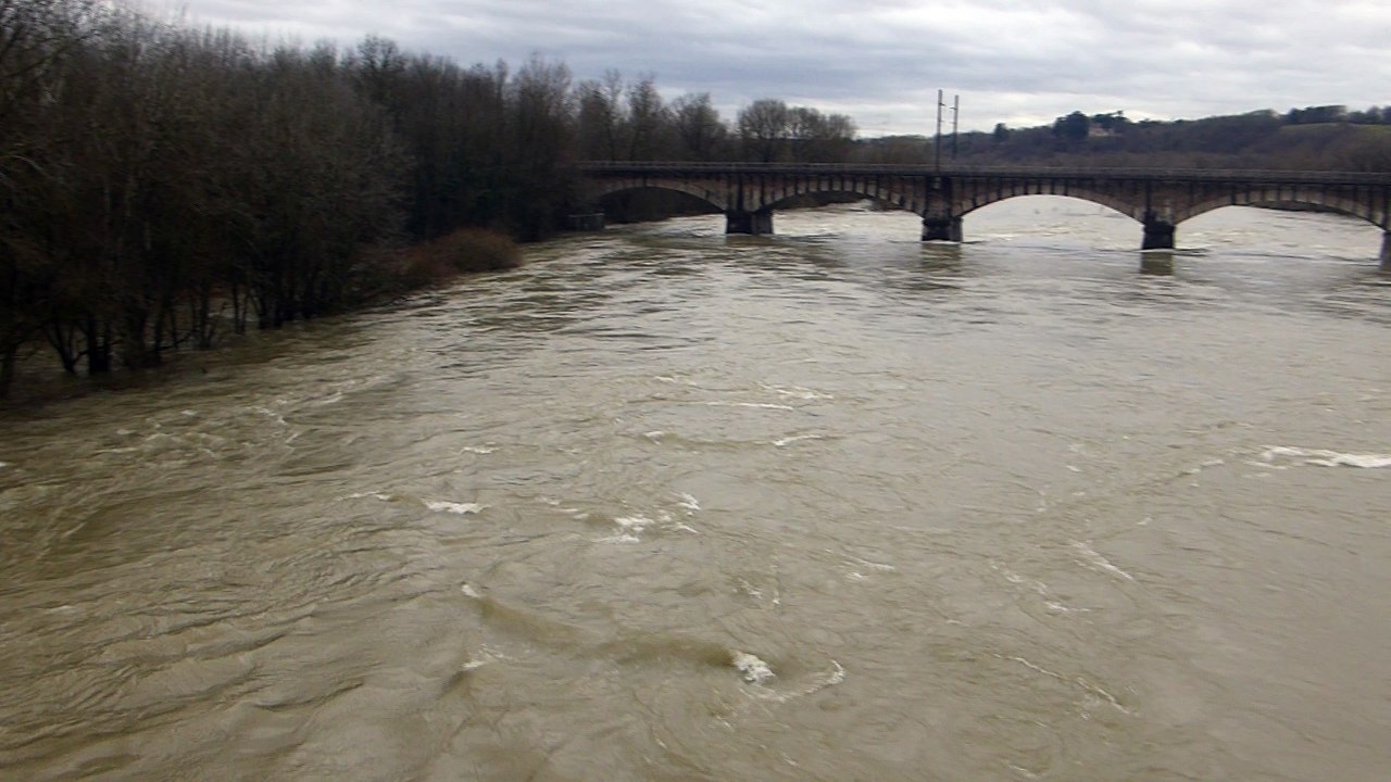 Crue de l'Ain - Pont d'Ain - 4 janvier 2018