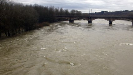 Crue de l'Ain - Pont d'Ain - 4 janvier 2018