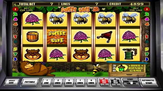 Как играть в игровой автомат Медведь 2 (sweet life 2) - бонусный режим, правила