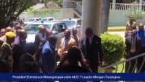 President Emmerson Mnangagwa visits MDC T Leader Morgan Tsvangirai