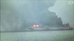 Oil tanker ablaze following collision with ship off coast of China