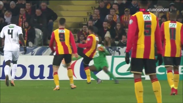 1-1 Cristian López Penalty Goal France Coupe de France Round 9 - 08.01.2018 RC Lens 1-1 US...