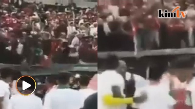 Penghadang runtuh, puluhan cedera ketika aksi final Piala Teluk 2018