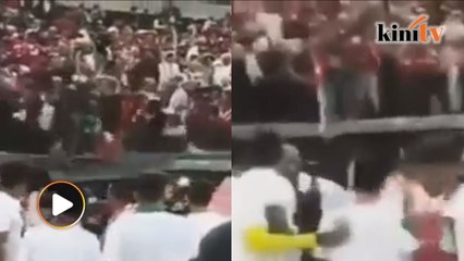 Penghadang runtuh, puluhan cedera ketika aksi final Piala Teluk 2018