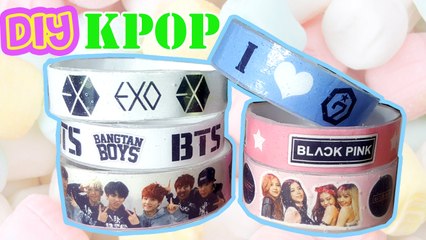 DIY KPOP WRISTBANDS | BTS | GOT7 | EXO