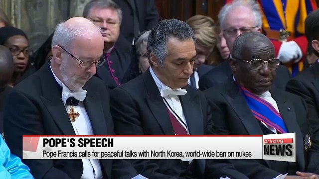 Pope Francis calls for peaceful talks with North Korea