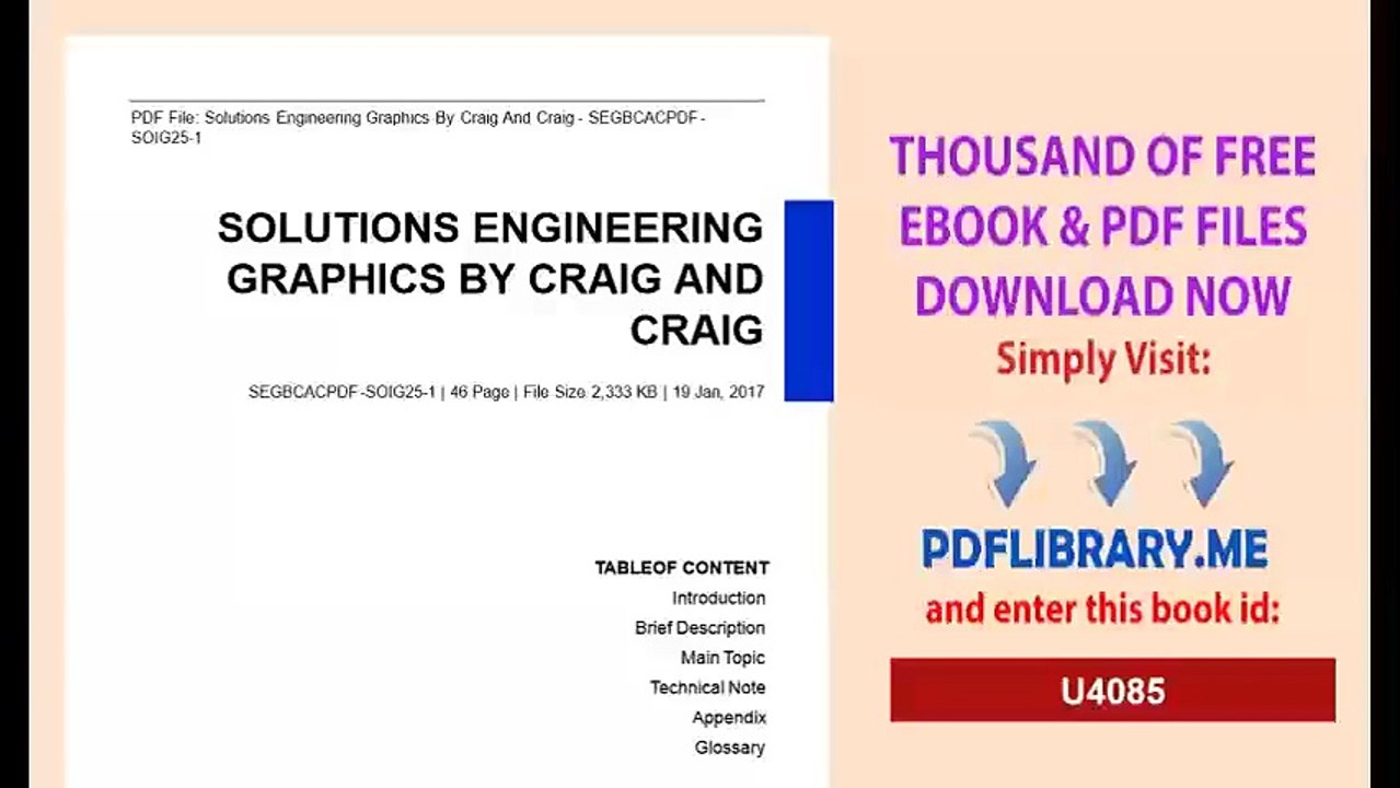 Solutions Engineering Graphics By Craig And Craig
