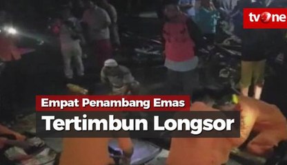 Empat Penambang Emas Tradisional Tertimbun Longsor