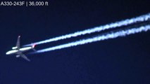 Contrails | Airplane A330 at 36,000 feet