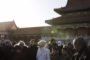 Interview du Président de la République, Emmanuel Macron lors de la visite à la Cité interdite à Pékin, Chine