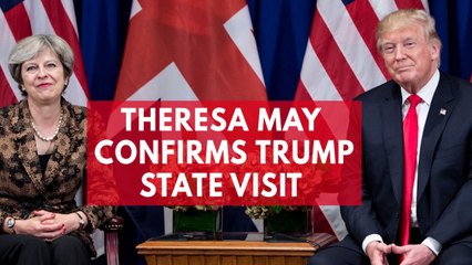 下载视频: Theresa May confirms that Trump will be visiting the United Kingdom