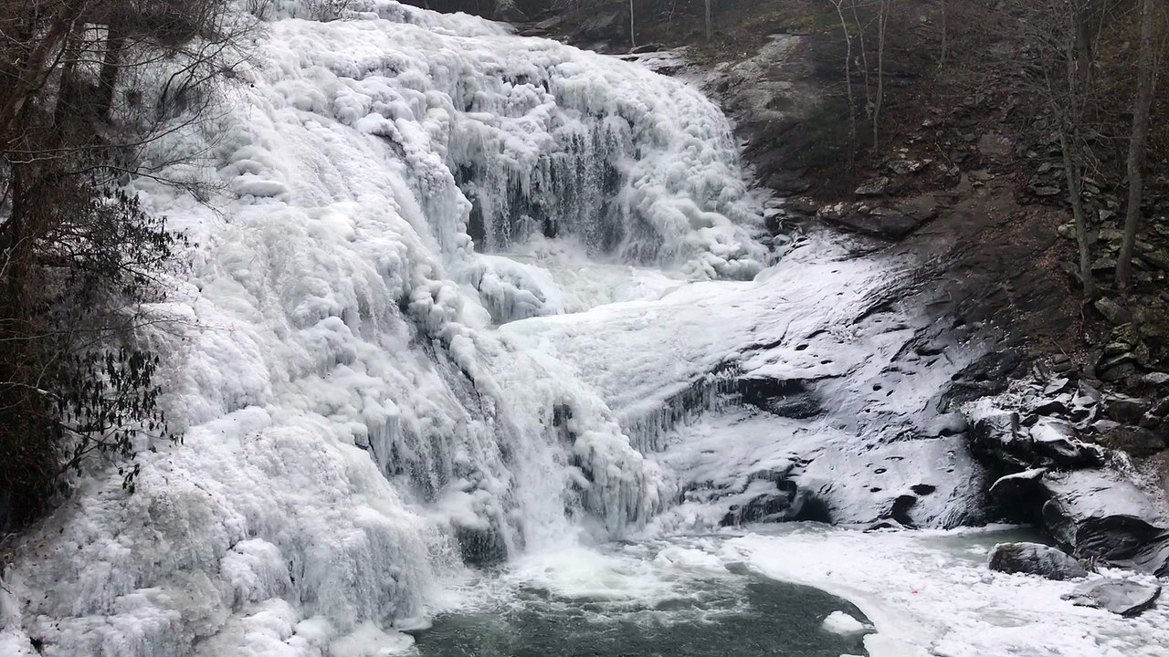 Bald River Falls Freezing Over