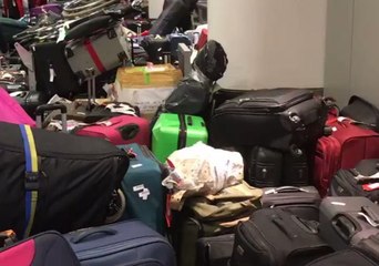 Luggage Piles Up at JFK Airport Following Water Leak, Weather Issues