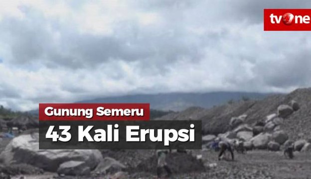 Gunung Semeru Waspada, 43 Kali Erupsi Sepanjang Hari