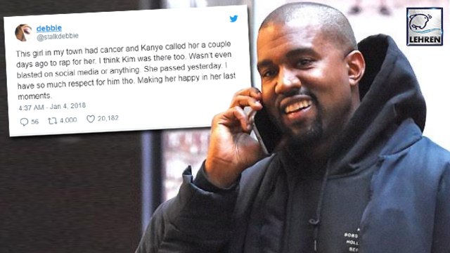 Kanye West Calls & RAPS For A Fan Before She Passes Away