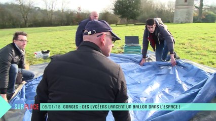 Sur Place à Gorges : des lycéens lancent un ballon dans l'espace