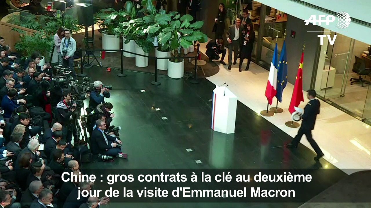 Gros contrats à la clé au deuxième jour de Macron en Chine