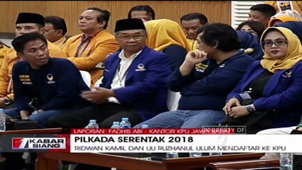 Ridwan Kamil-Uu Ruzhanul Daftar Pilkada ke KPU
