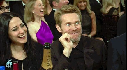 Willem Dafoe: Best Reaction Ever - Golden Globes 2018