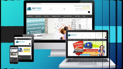 AJ500 Beyaz Ahşap Jaluzi Perde MAVİ PERDE