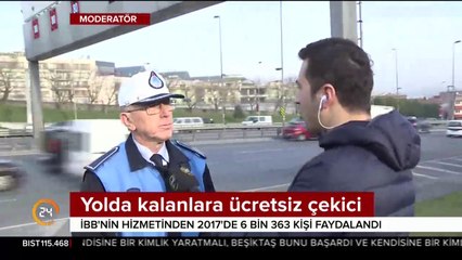 Yolda kalanlara ücretsiz çekici