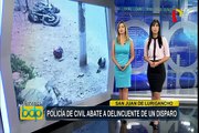 San Juan de Miraflores: policía de civil abate a delincuente que intentó robar un auto