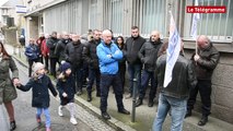 Quimper. Une cinquantaine de policiers rassemblés devant le commissariat