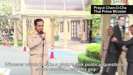 Thai PM tells media to speak to cardboard cutout of himself