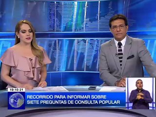Recorrido para informar sobre preguntas de consulta popular