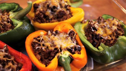 Download Video: Turn Leftover Beef Into These Taco Stuffed Peppers