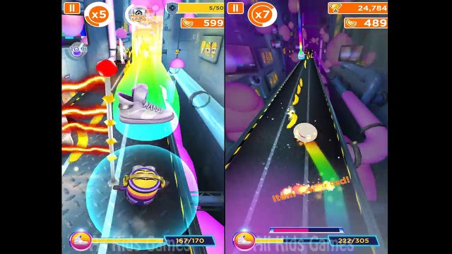 Despicable Me 2 - Minion Rush : Stereo Minion With Upgraded Costume Vs Baker Minion !