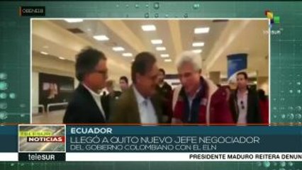 Llega a Quito nuevo jefe negociador del gob. colombiano con ELN