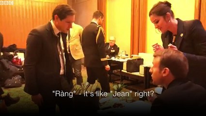 Macron amuses China with Chinese lesson- BBC News