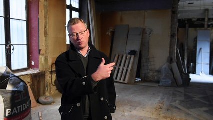 Liège : Visite du café de l'aquarelle en chantier