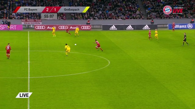 Pascal Sohm Goal HD - Bayern Munchen 2 - 2 Großaspach 09.01.2017 (Full Replay)