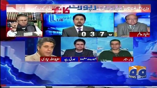 Hassan Nisar praising Sarfraz Bugti over his stance against CM Balochistan