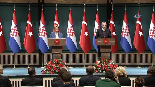 Cumhurbaşkanı Erdoğan: 'Kudüs meselesini de görüşmelerimizde değerlendirdik. Hırvatistan önümüzdeki süreçte Kudüs konusundaki tutumunu yapıcı bir anlayışla gözden geçirecektir'