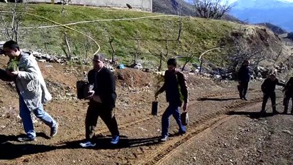 Sason'da Şehitliğe Fidan Dikimi