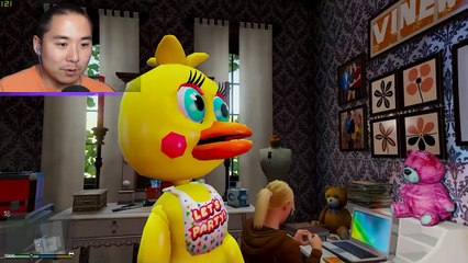 ADVENTURE FREDDY RUNNING AWAY FROM HIS HOME! (GTA 5 Mods For Kids FNAF RedHatter)