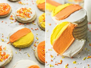 Ultra Soft Candy Corn Sugar Cookies