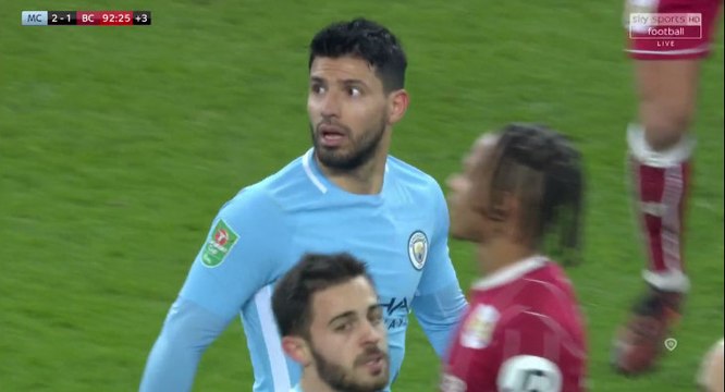 Sergio Kun Aguero Goal HD - Manchester City 2 - 1 Bristol City - 09.01.2018 (Full Replay)