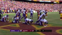 Vikings vs. Redskins | NFL Week 10 Game Highlights