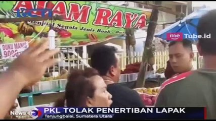 Tolak Ditertibkan, PKL di Tanjungbalai Bersitegang dan Menyerang Petugas