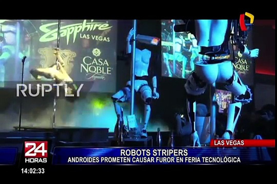 Las Vegas: Robots estripers imitan a bailarinas exóticas