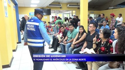 Emisión de licencias se reanudara el miércoles en la zona norte